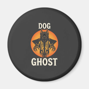 Íman Vetor de Terror de Halloween Fantasma de Cachorro
