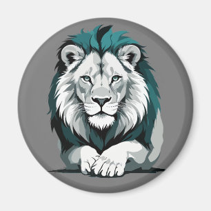 Íman Vetor Lion Arte Gráfica Retrato Espírito Animal