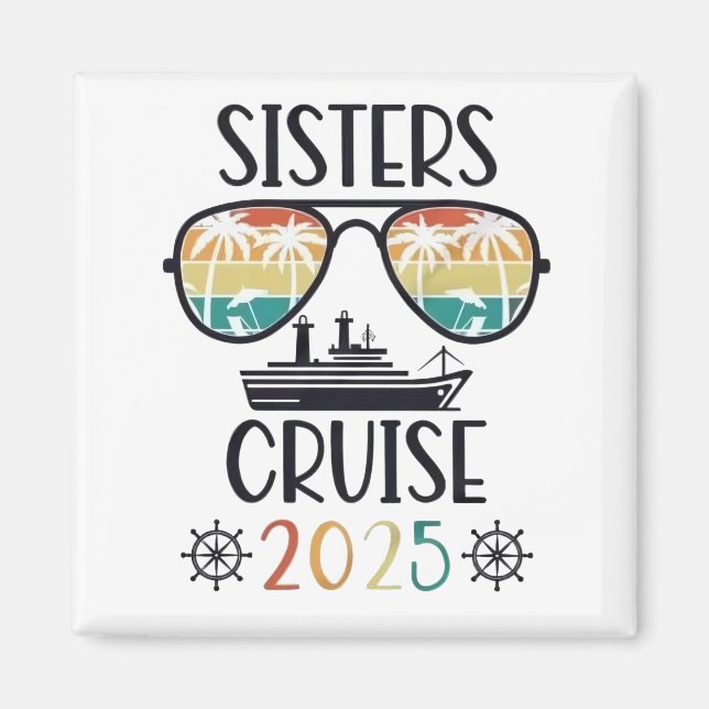 Íman Viagem à Família Sisters Cruise 2025 (Frente)