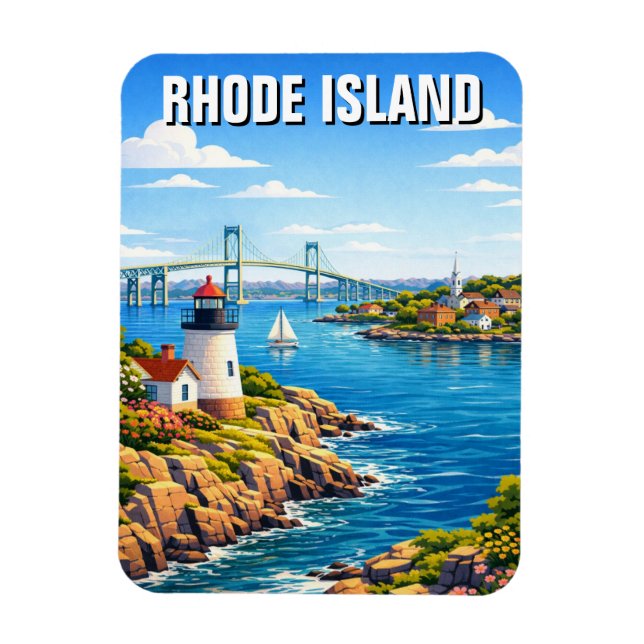 Íman Viagem a Rhode Island (Vertical)