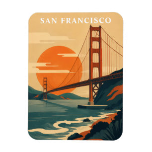 Íman Viagem a São Francisco Ponte Golden Gate Vintage