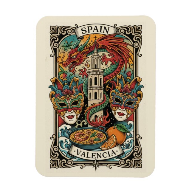Íman Viagem a Valência Espanha (Vertical)