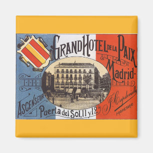 Íman Viagem Antiga, Grand Hotel Paix, Madrid, Espanha