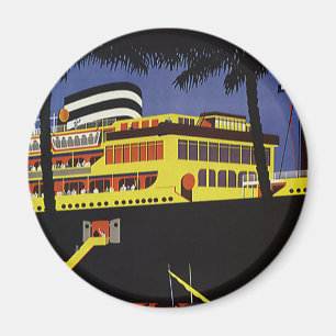 Íman Viagem Antiga, Navio de Cruzeiro Art Déco no Porto