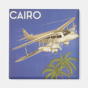 Íman Viagem Antiga para o Cairo, Egito, Avião Biplano