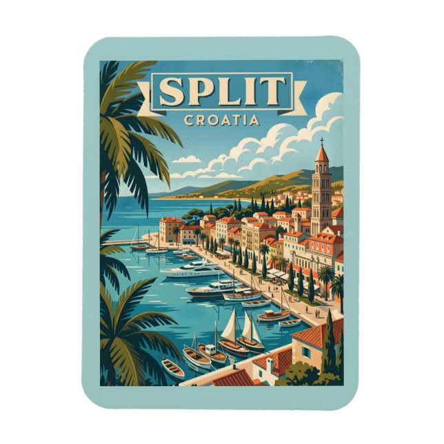 Íman Viagem Antiga Split Croácia (Vertical)