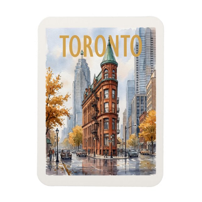Íman Viagem Antiga Toronto Canadá (Vertical)