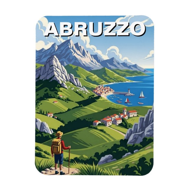 Íman Viagem ao Abruzzo Itália (Vertical)