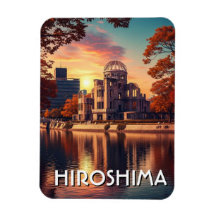 Íman Viagem ao Domo da Paz de Hiroshima no Japão Antigo