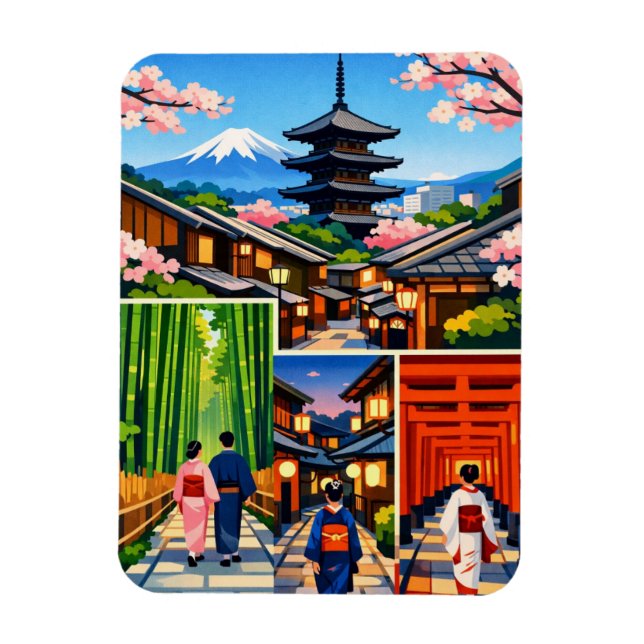 Íman Viagem ao Japão Kyoto  (Vertical)