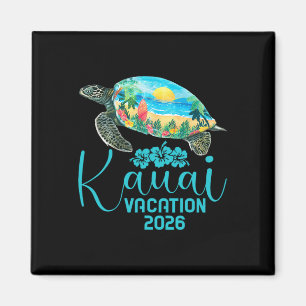 Íman Viagem ao Kauai Havaí 2026 Tartaruga Marinha Féria