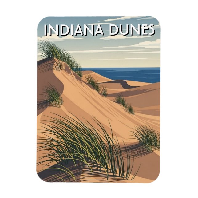 Íman Viagem ao Parque Nacional Indiana Dunes (Vertical)