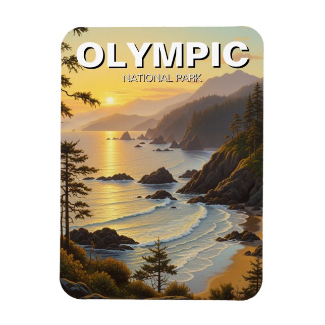 Íman Viagem ao Parque Nacional Olímpico de Washington (Vertical)