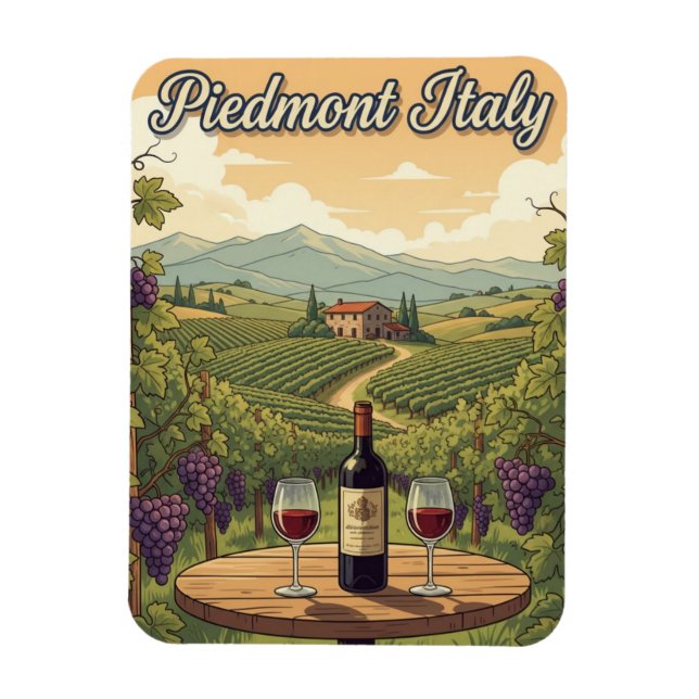 Íman Viagem ao Piemonte Itália (Vertical)