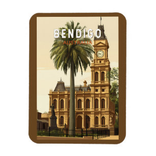 Íman Viagem Art Vintage da Austrália de Bendigo