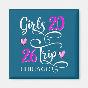 Íman Viagem Bonita Grupo de Viagem de Chicago Correspon