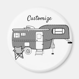 Íman Viagem clássico do reboque do caravana Thunder_Cov