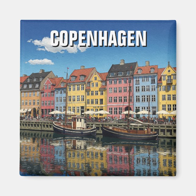 Íman Viagem Copenhague Dinamarca (Frente)