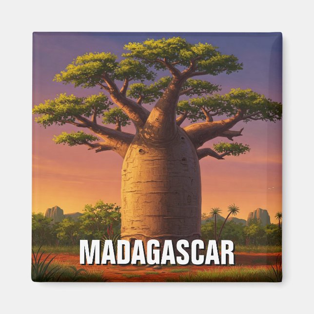 Íman Viagem da árvore Baobab Madagascar (Frente)