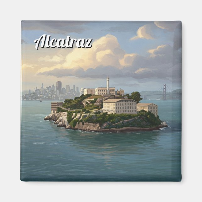 Íman Viagem de Alcatraz San Francisco (Frente)