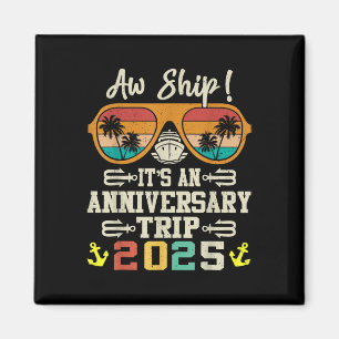 Íman Viagem de Aniversário de 2025 Camiseta de Férias d