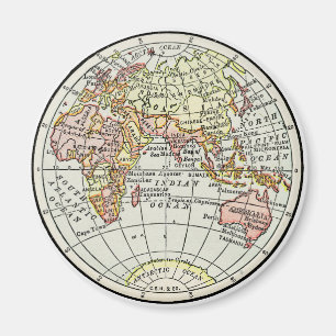 Íman Viagem de Arte do Globo de Mapa do Hemisfério Les