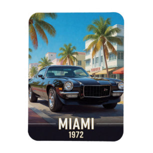 Íman Viagem de Carro Musculoso de Miami 1972 Flórida