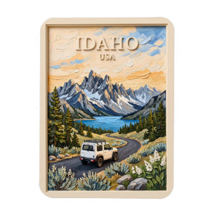 Íman Viagem de carro pelos EUA em Idaho Paisagem textur