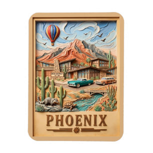 Íman Viagem de carro por Phoenix Arizona Texto Texturiz