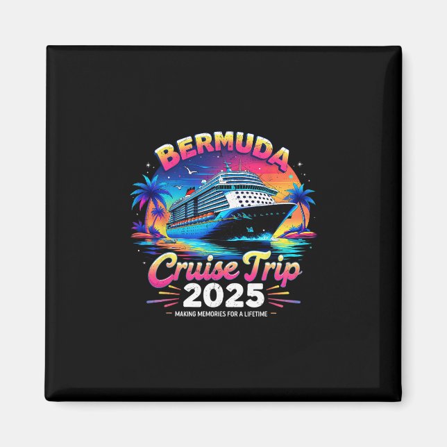 Íman Viagem de Cruzeiro Bermudas 2025 Presente de Féria (Frente)