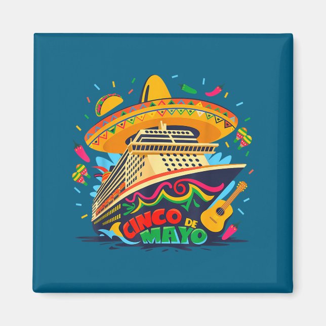 Íman viagem de cruzeiro cinco de maio mexicano (Frente)