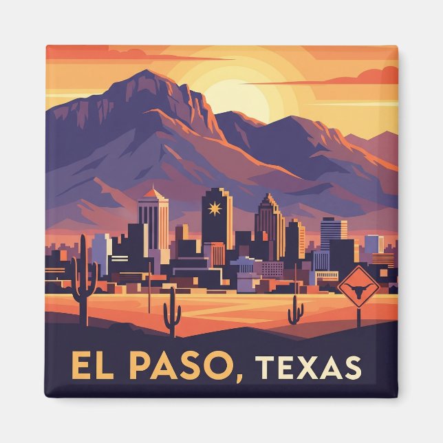 Íman Viagem de El Paso Texas (Frente)
