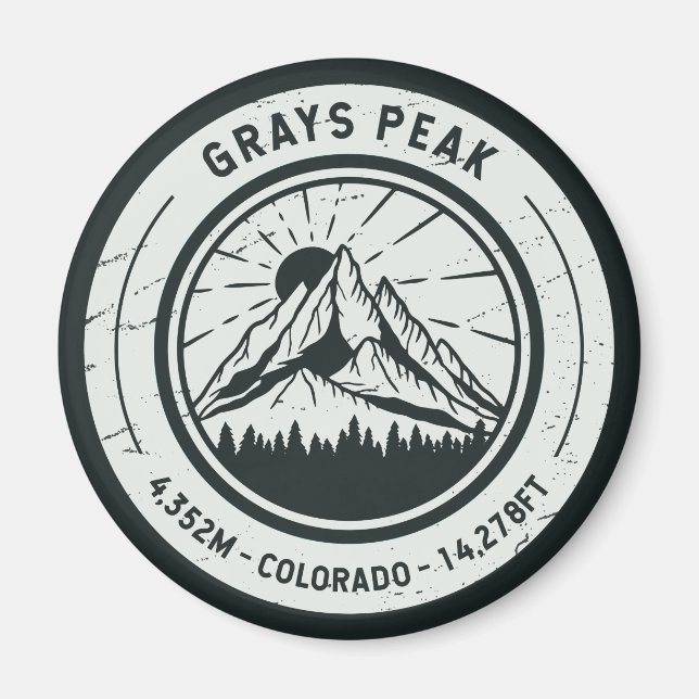 Íman Viagem de Esqui de Pico de Grays Colorado (Frente)