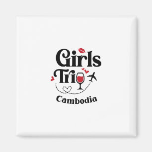 Íman Viagem de garotas de vinho adorável Camboja Viagem
