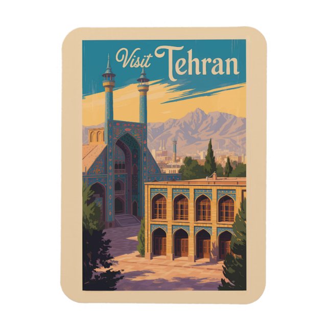 Íman Viagem de Ilustração do Palácio Golestan do Teerão (Vertical)