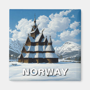 Íman Viagem de inverno da Igreja de Stave da Noruega