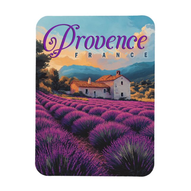 Íman Viagem de Lavanda de Campos de  de Proveniência Vi (Vertical)