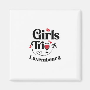 Íman Viagem de meninas de vinho fofo Luxemburgo Viagem