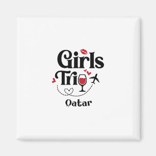Íman Viagem de meninas de vinho fofo Qatar Viagem Féria