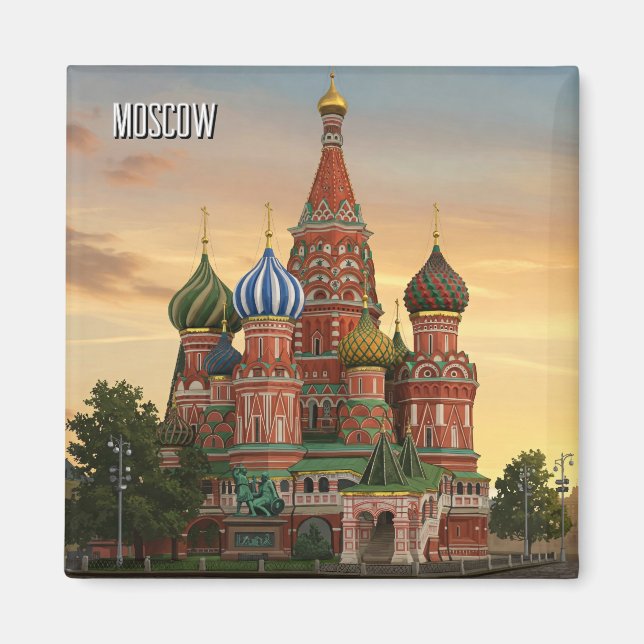 Íman Viagem de Moscou Rússia (Frente)