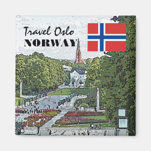 Íman Viagem de Noruega Escandinávia Oslo Vigeland do