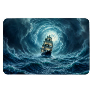 Íman Viagem de oceano de tempestade de galeon