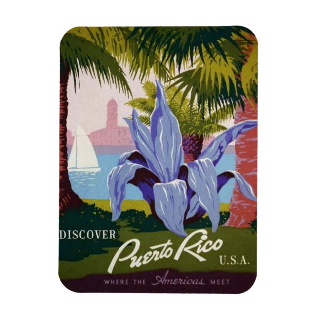 Íman Viagem de Porto Rico - Tema Magnet (Vertical)