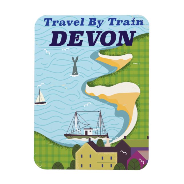 Íman Viagem de Trem Devon (Vertical)