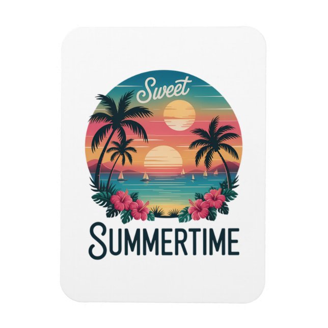 Íman Viagem de Verão na Praia (Vertical)