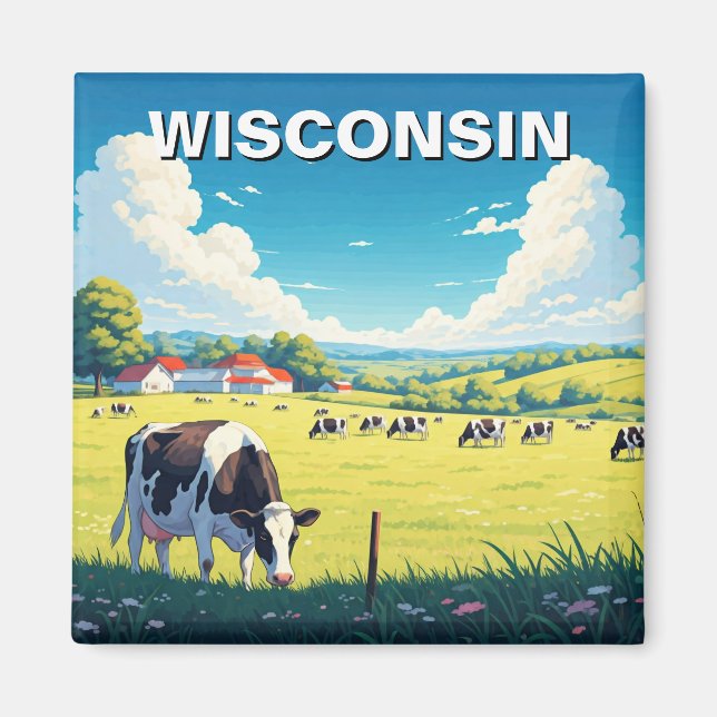 Íman Viagem de Wisconsin (Frente)