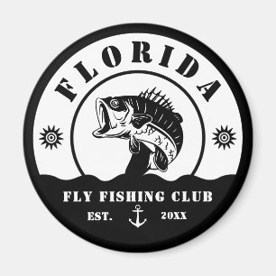 Íman Viagem do Clube de Pesca com Mosca Pescador acampa