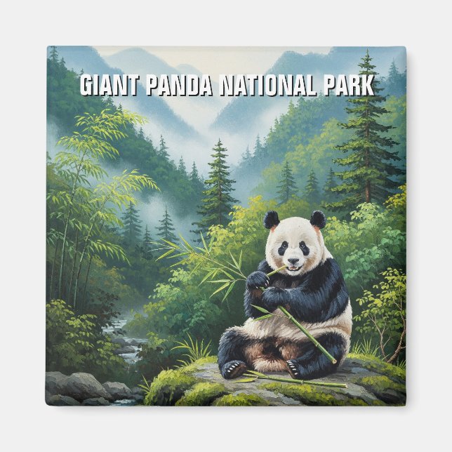 Íman Viagem do Parque Nacional do Giant Panda (Frente)