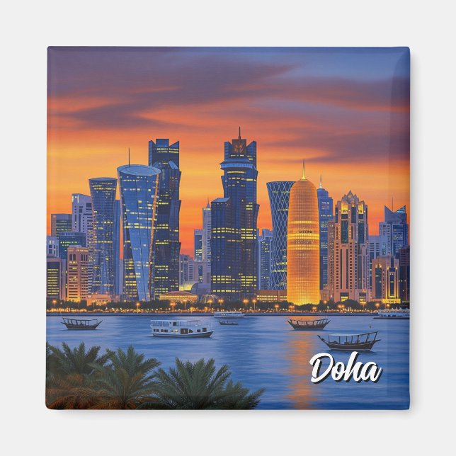 Íman Viagem Doha Qatar (Frente)