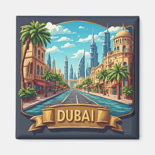 Íman 🧲 Viagem dos Sonhos em Dubai Lembrança de Viagem